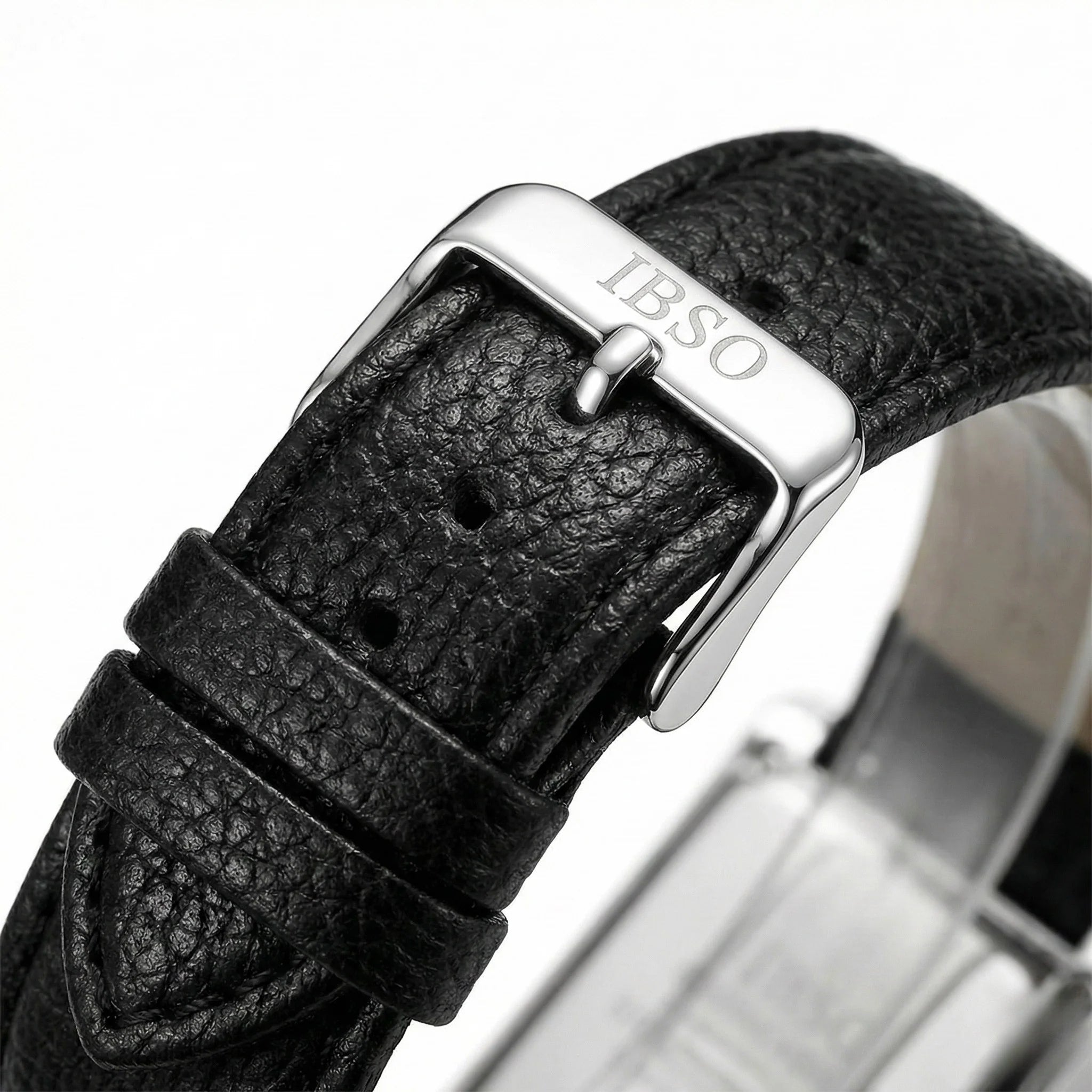 IBSO Tank Square Leather Watch – Elegant Roman Dial