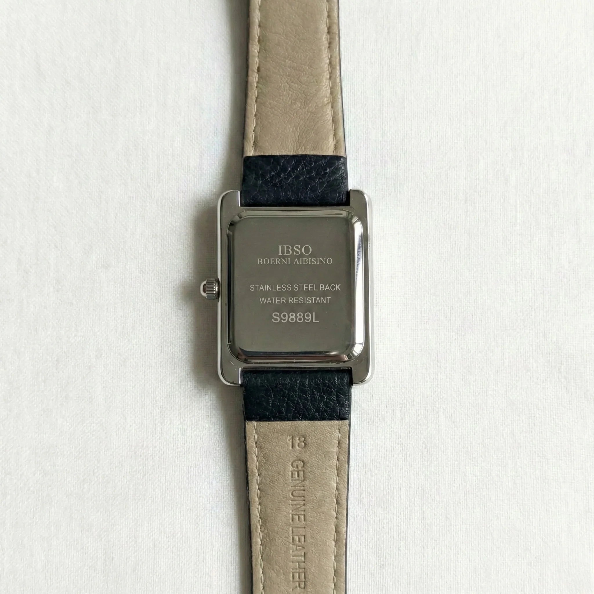 IBSO Tank Square Leather Watch – Elegant Roman Dial