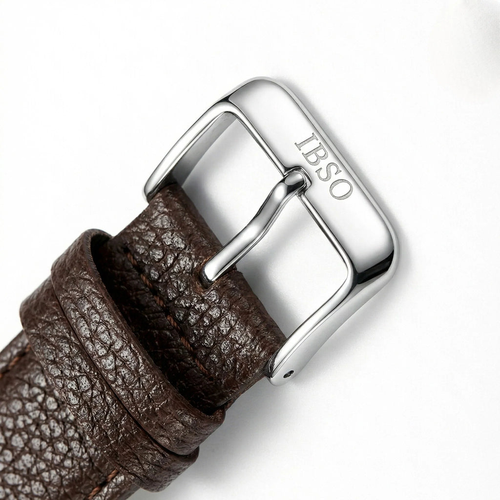 IBSO Tank Square Leather Watch – Elegant Roman Dial